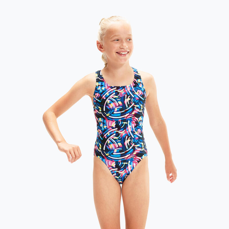 Maillot de bain une pièce Speedo Digital Allover Leaderback pour enfants