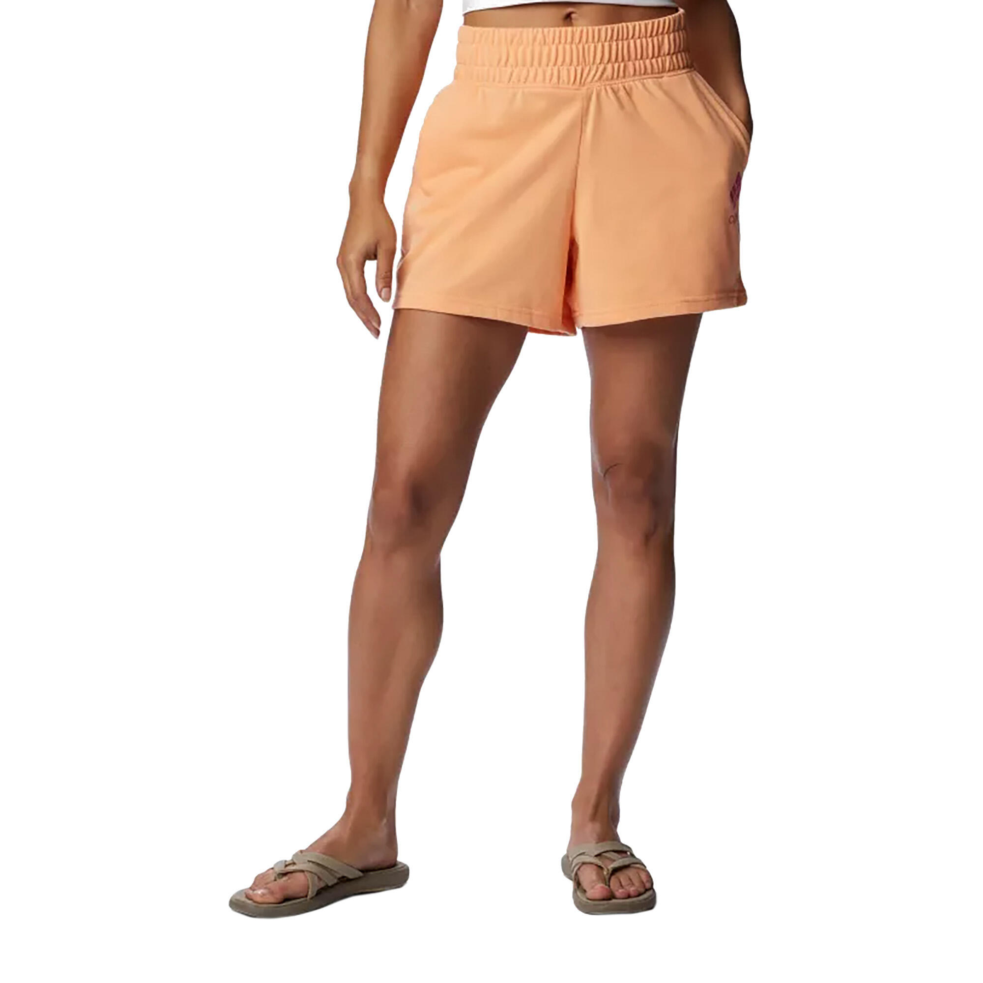 Columbia - Short De Trekking Columbia Logo Iii French Terry Pour Femme - Short - Orange - 36 Xs - Decathlon