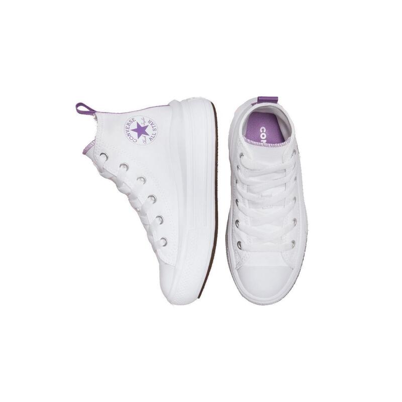 Converse Chuck Taylor All Star, Sneaker Platform - Bianco/Viola