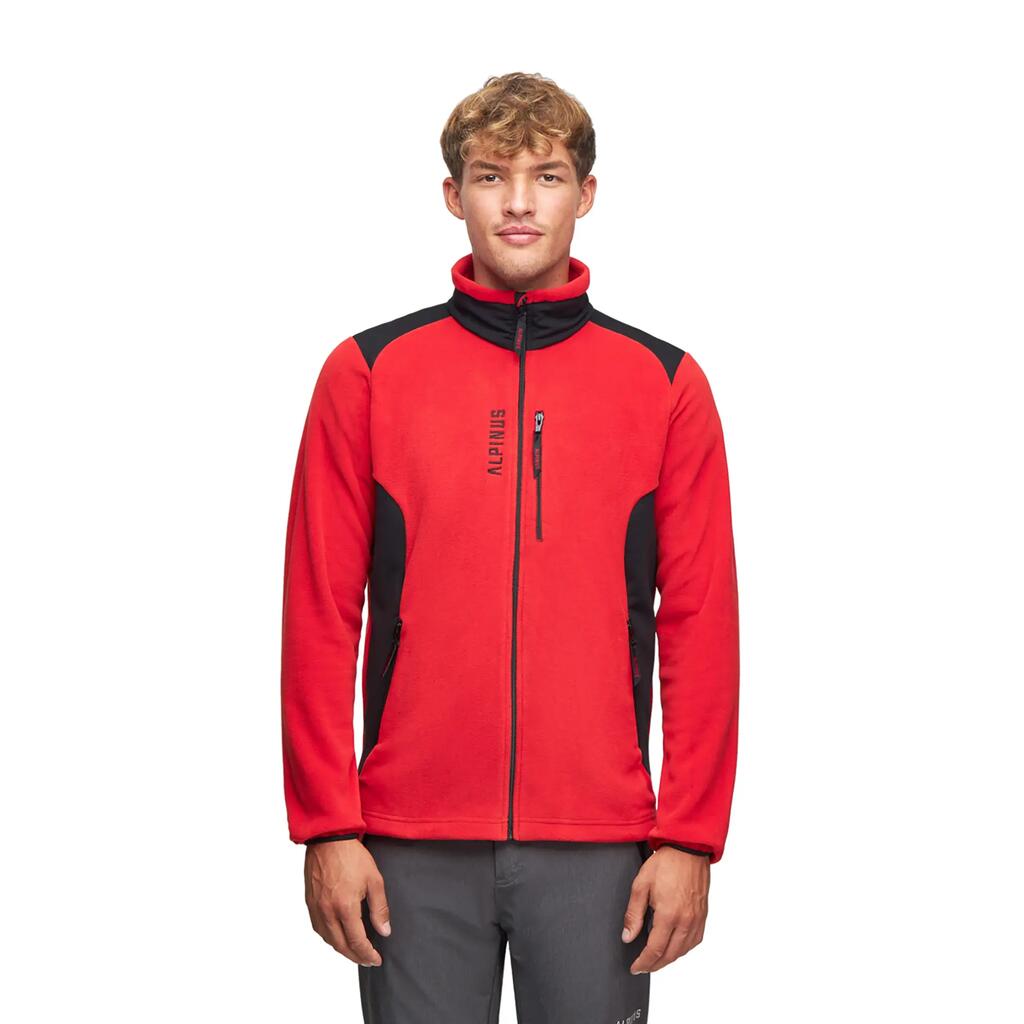 Men's Trekking Fleece - Lightweight Stretch - Alpinus Caen II - Red/Black