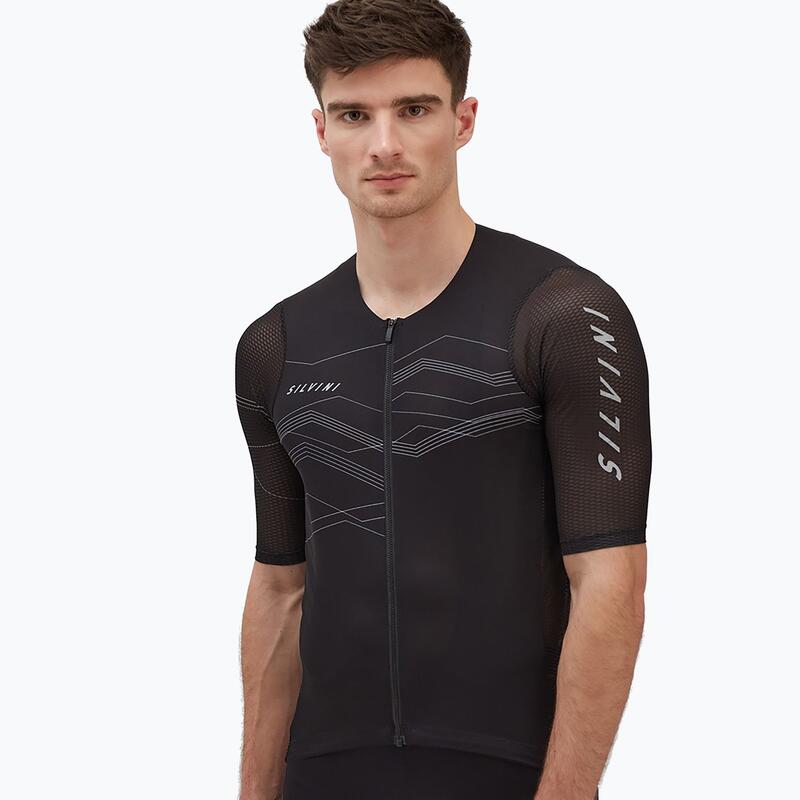 Camisa de bicicleta para hombres Silvini Legno MD2000 Negro