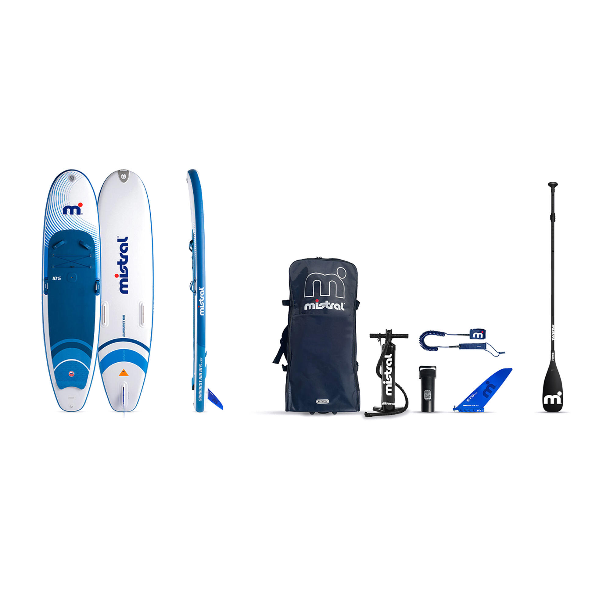 Mistral - Sup Mistral Sunburst Air Board - Planche De Stand Up Paddle - Bleu - 330 Cm - Decathlon