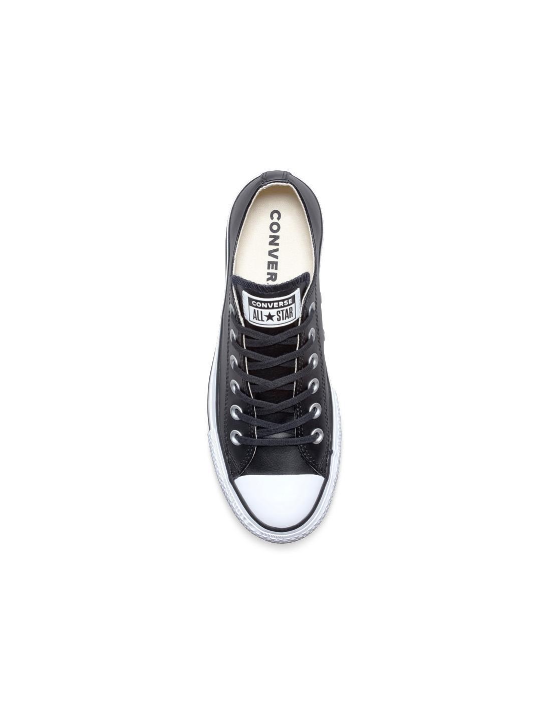Baskets pour femmes Converse All star lift clean en cuir noir 5/7