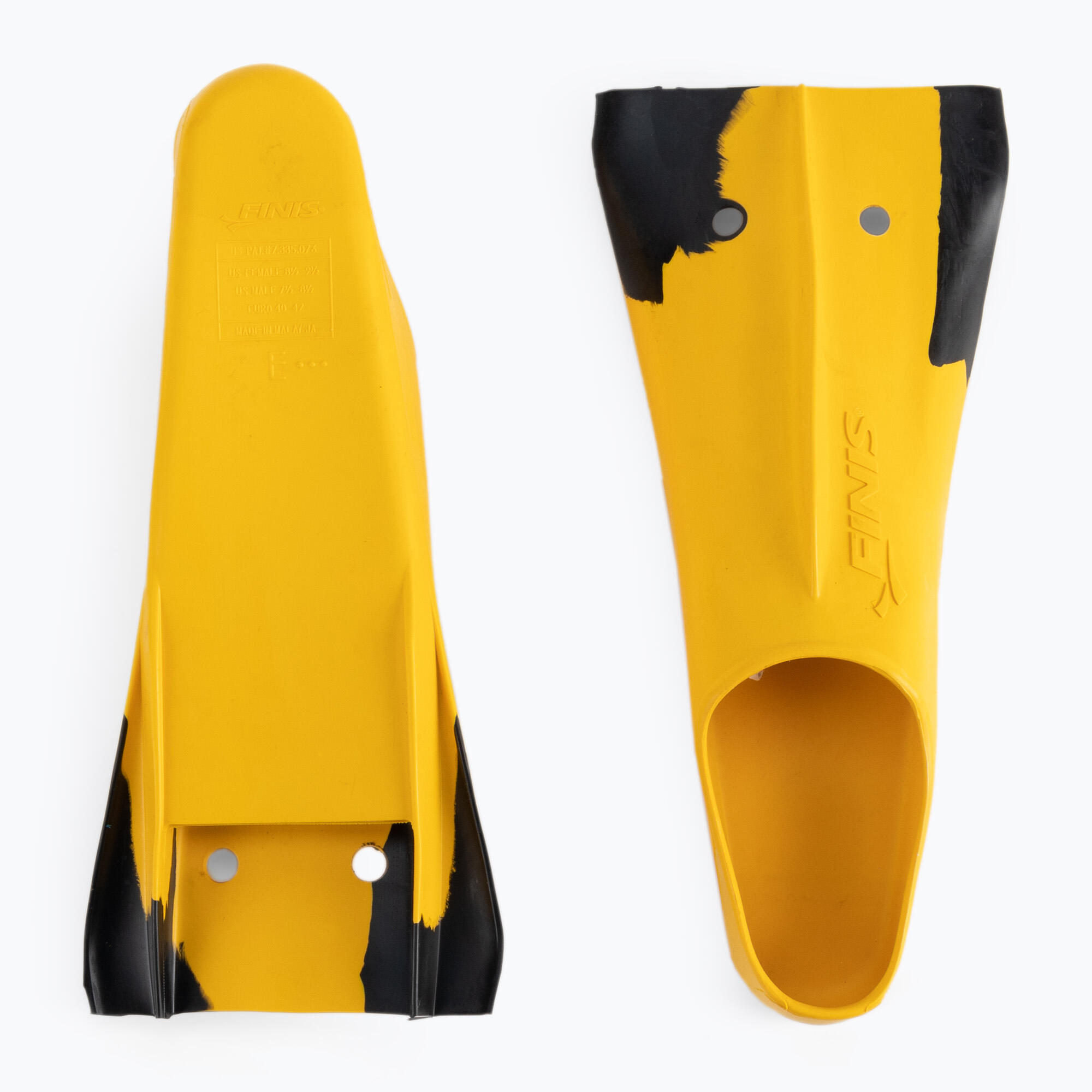 Pinne corte da allenamento per il nuoto Finis Zoomers Z2 Giallo-Nero 2/5