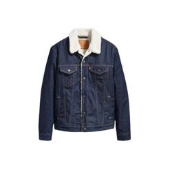 Veste Levi's Trucker En Sherpa Homme - Modèle Rockridge Bleu Foncé - Neuve Avec Étiquettes