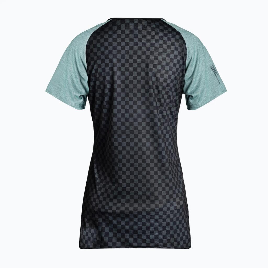 Women Short Sleeve Jersey 100% Airmatic Jersey Seafoam Checkers