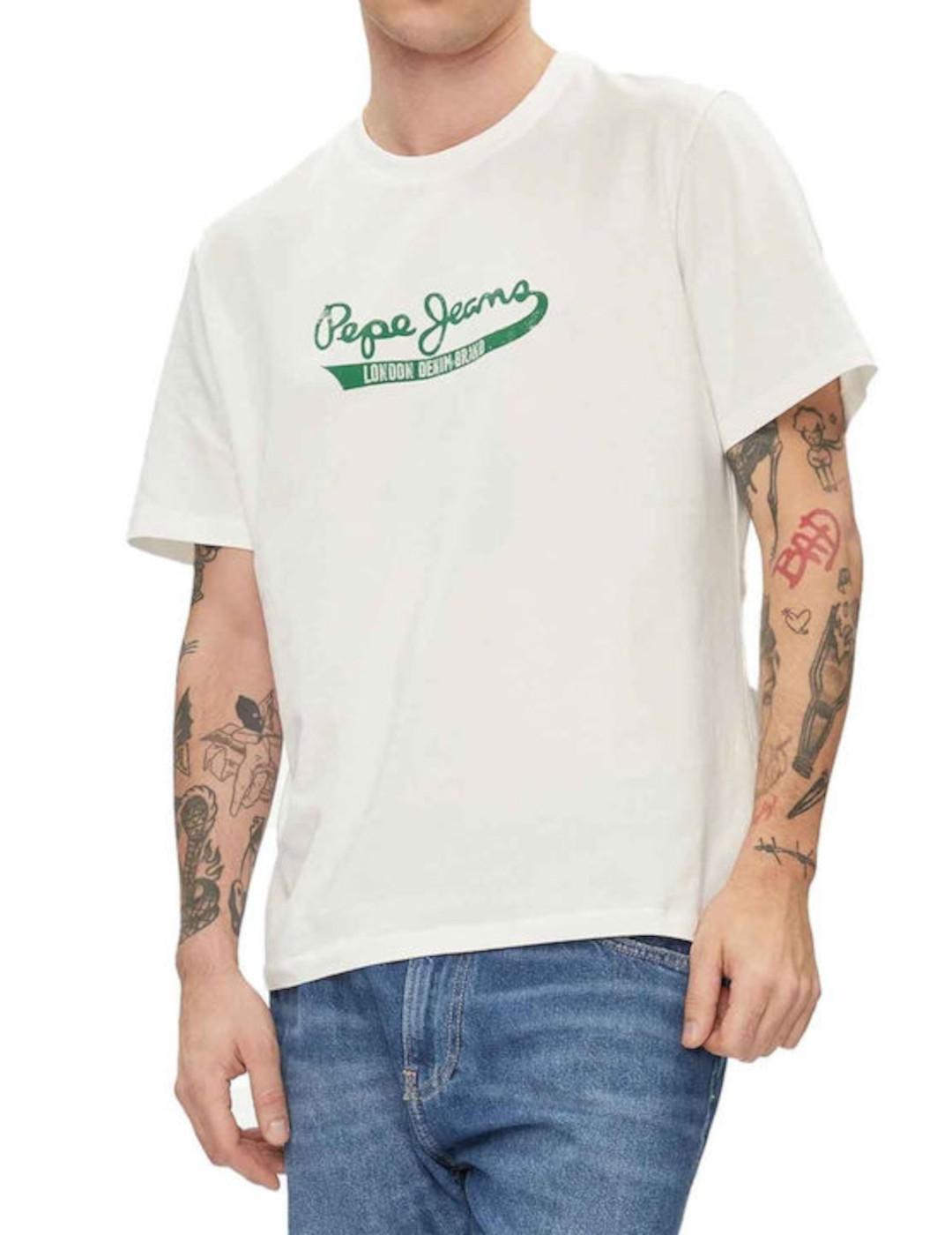 Camisetas para Hombre Pepe jeans  Blanco 3/3