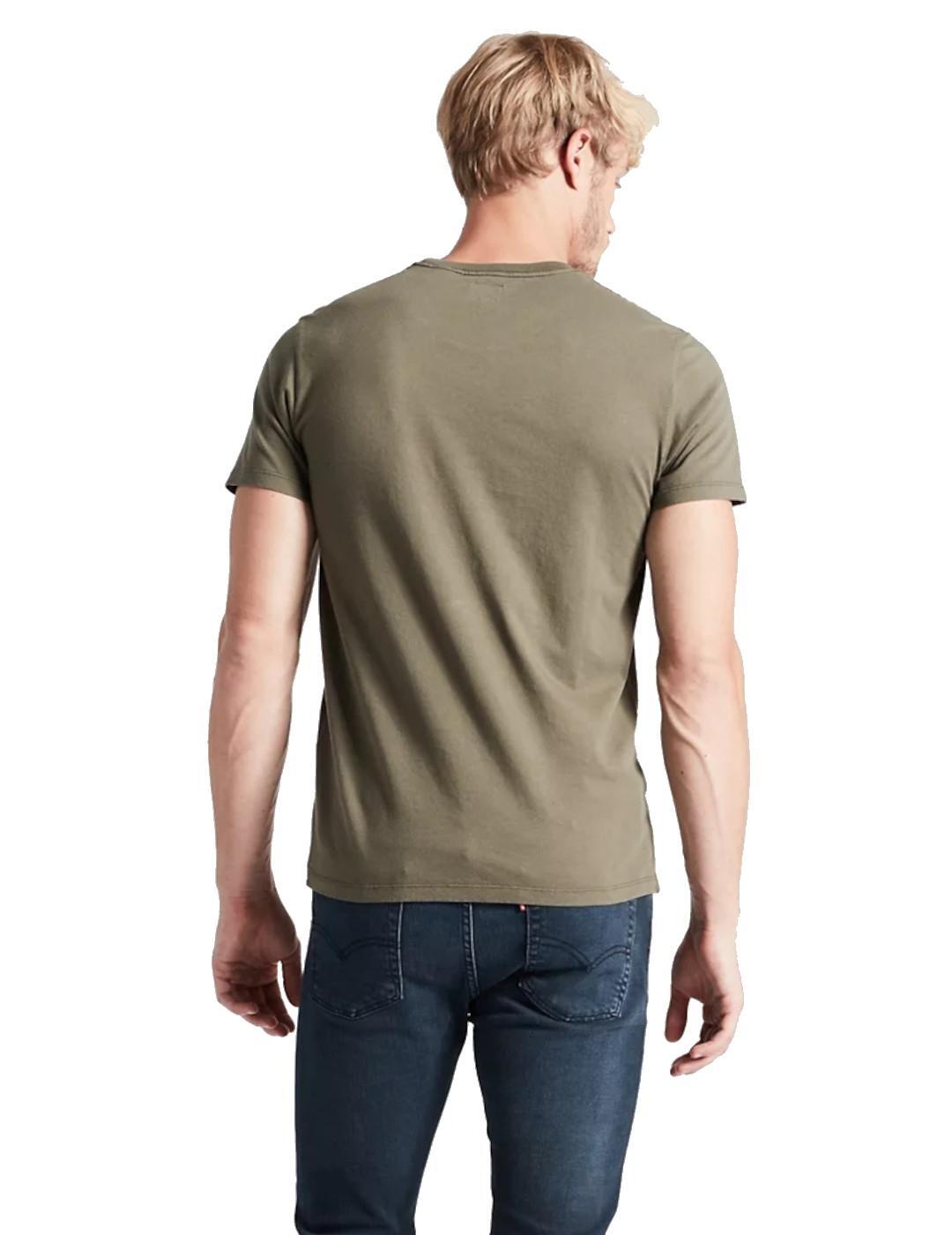 T-shirt pour homme Levis Logo petit Vert. 2/6