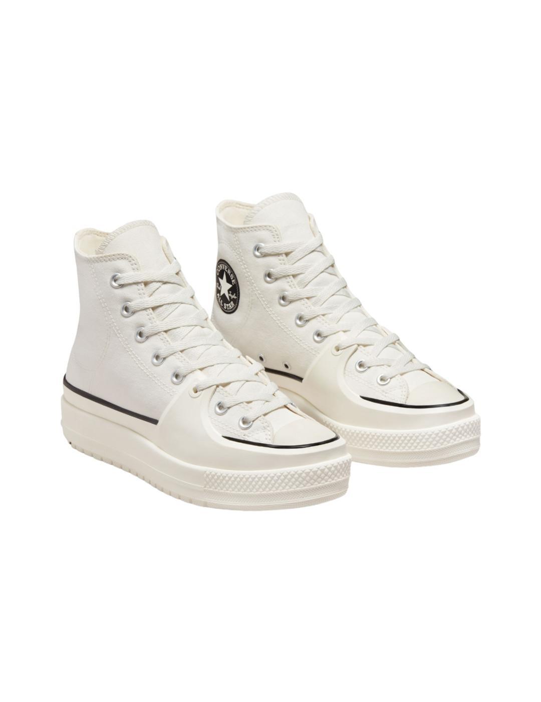 Women's Converse Ctas Construct Hi White Sneakers 3/5