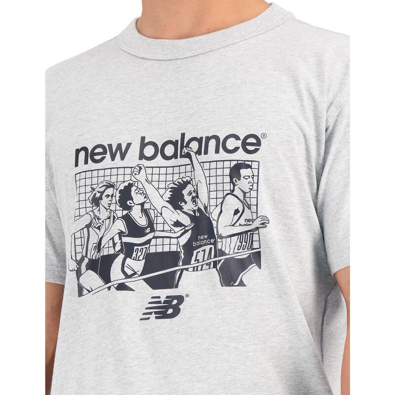 Camiseta de manga corta para Hombre New balance Mt31503 Gris