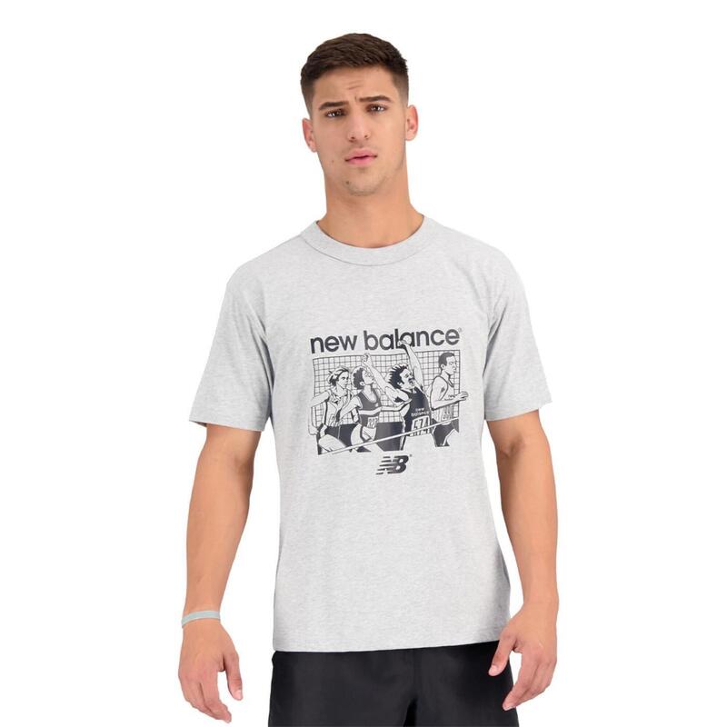 Camiseta de manga corta para Hombre New balance Mt31503 Gris