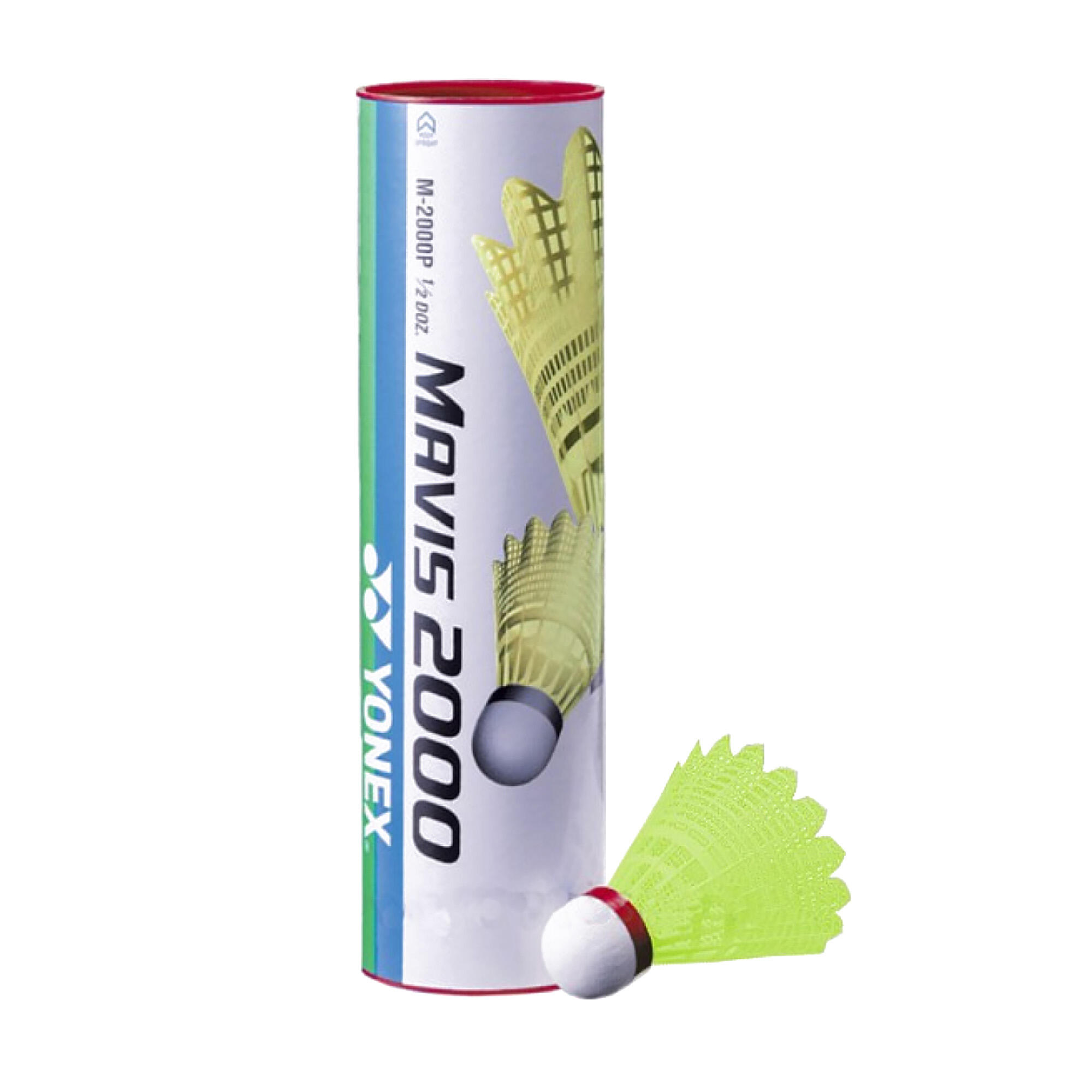 YONEX YONEX Mavis 2000 Y snelle badmintonshuttles 6 stuks.