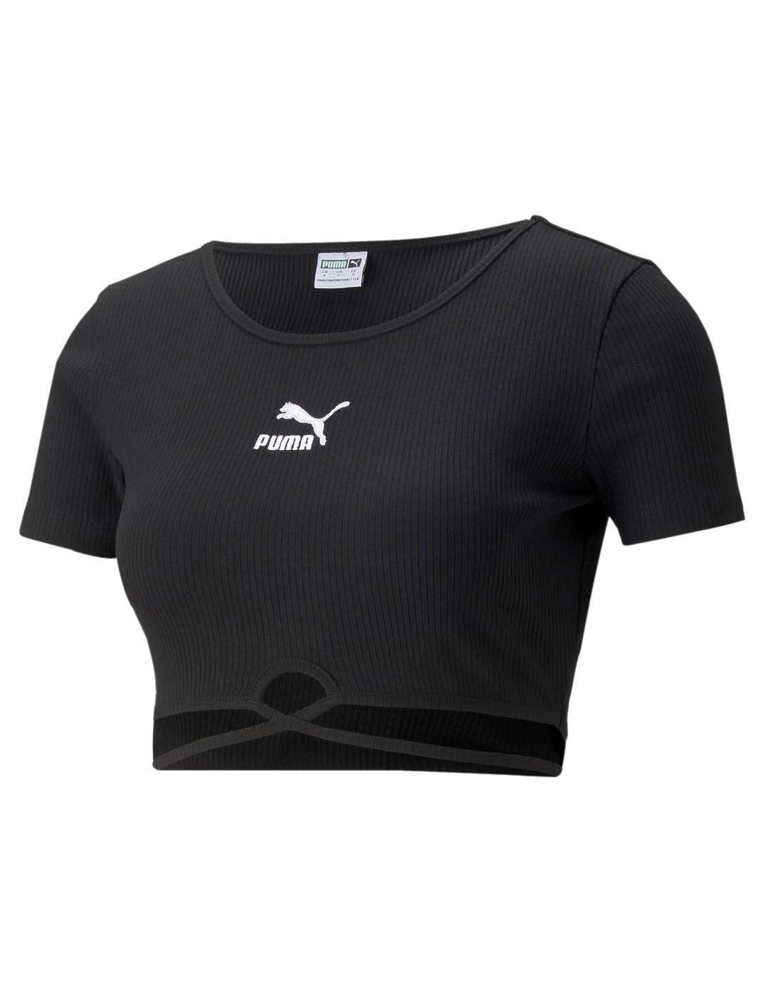 Top para Mujer Puma Classics ribbed Negro 1/5