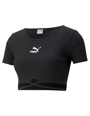 Top para Mujer Puma Classics ribbed Negro