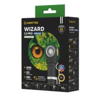 Lampe de Poche Multifonction, Armytek, Wizard C2 Pro Nichia, Aimant USB 3/6
