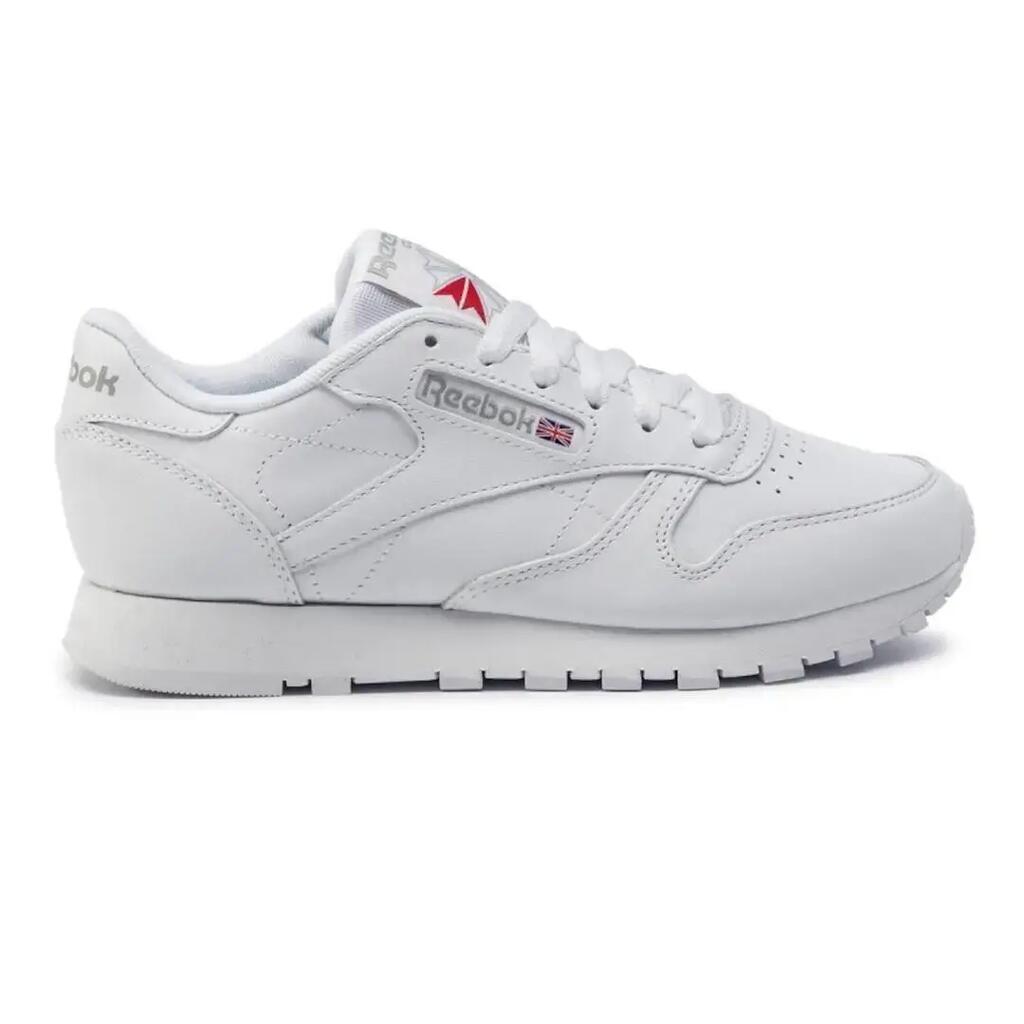 Chaussures pour enfant Reebok Classic en cuir blanc.