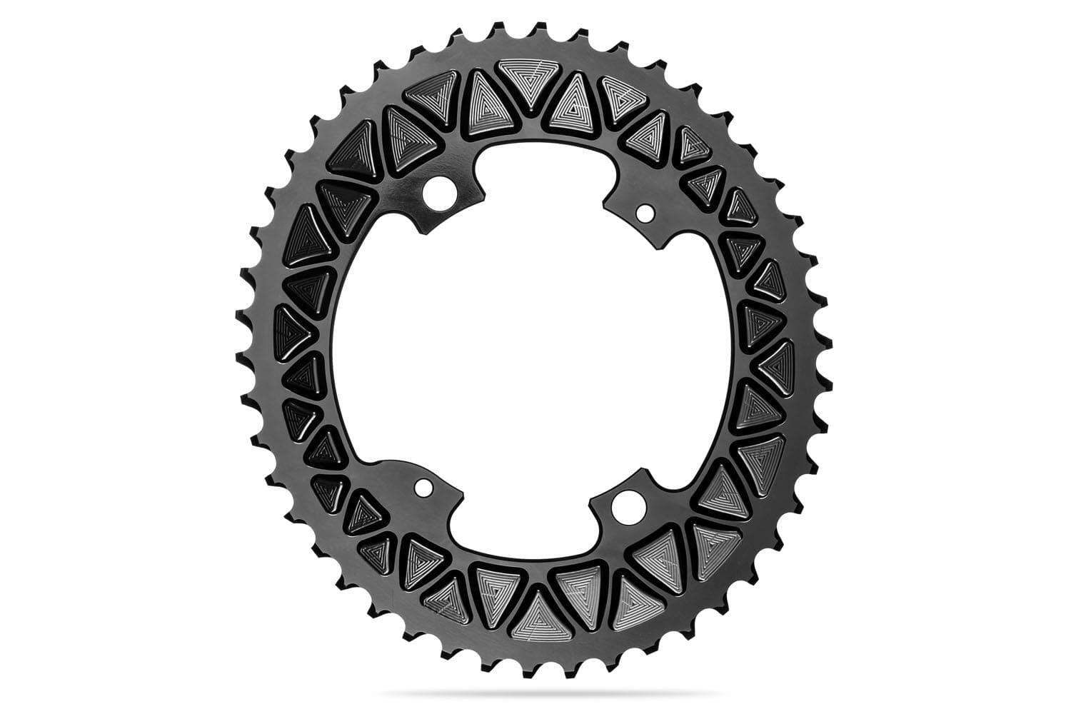 AbsoluteBLACK Oval PREMIUM Shimano R9100/9000/8000/6800 110BCD 4 Hole 2X Sub