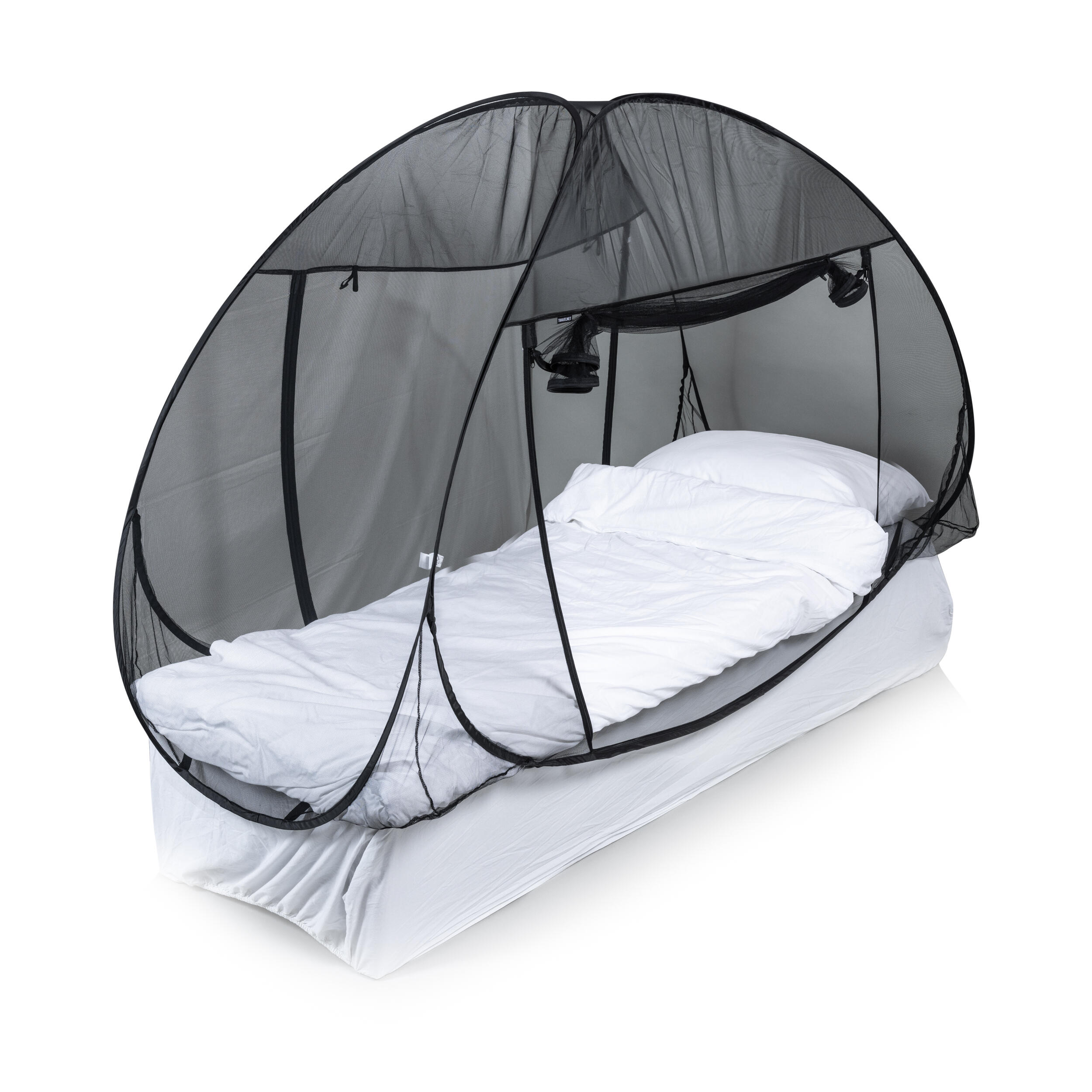 Zanzariera Pop-Up Pieghevole Per Letto Singolo Con Cerniera – Portatile Per Campeggio E Casa, Bianca