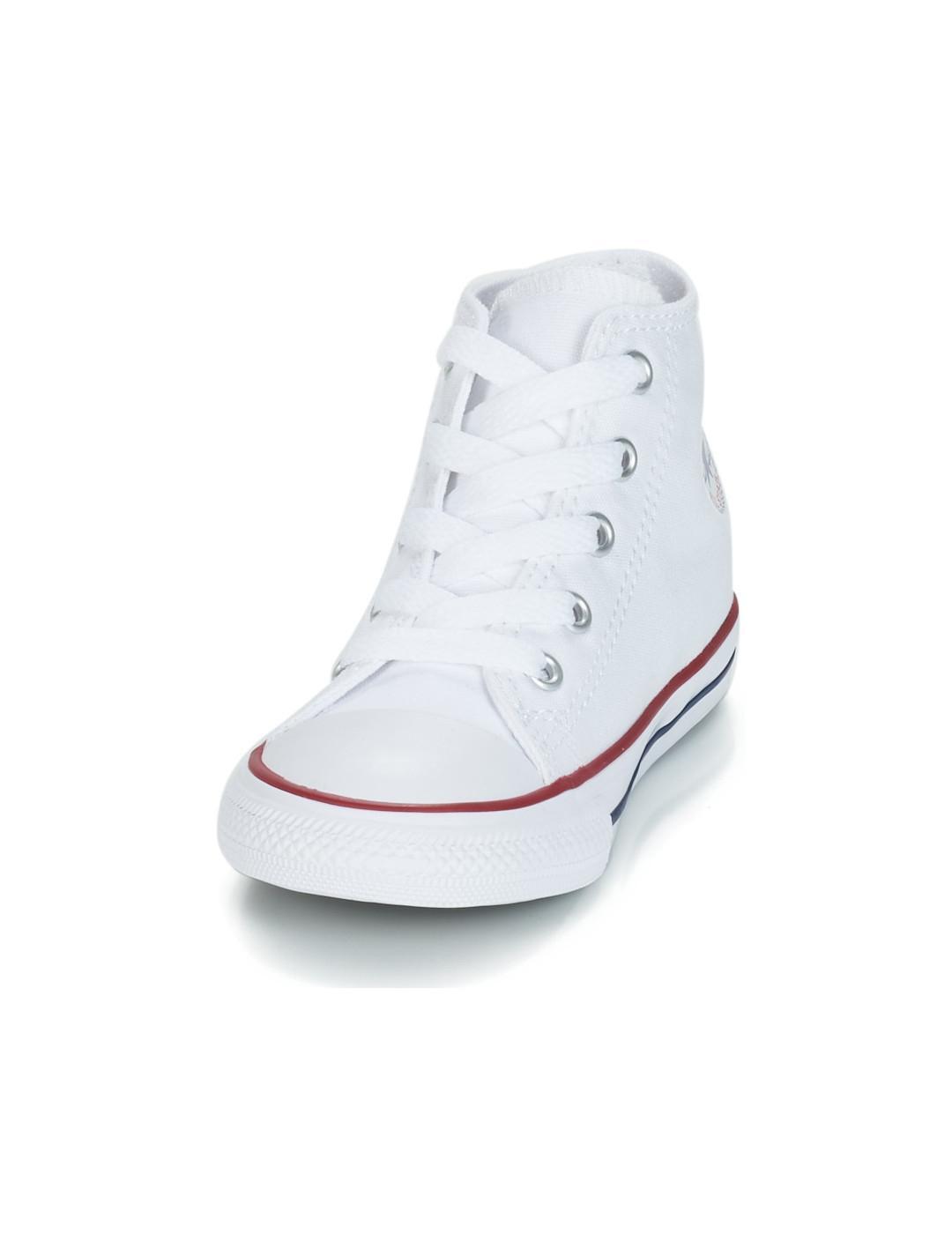 Chaussures Converse All Star Hi Fille Blanc 3/7