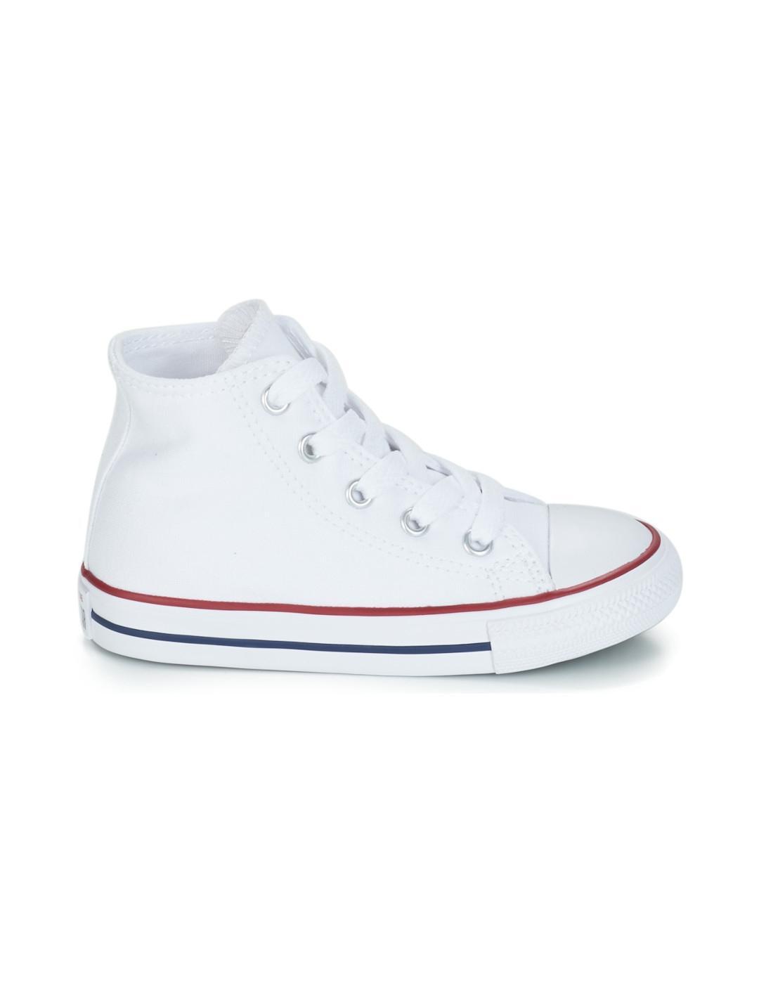 Chaussures Converse All Star Hi Fille Blanc 4/7