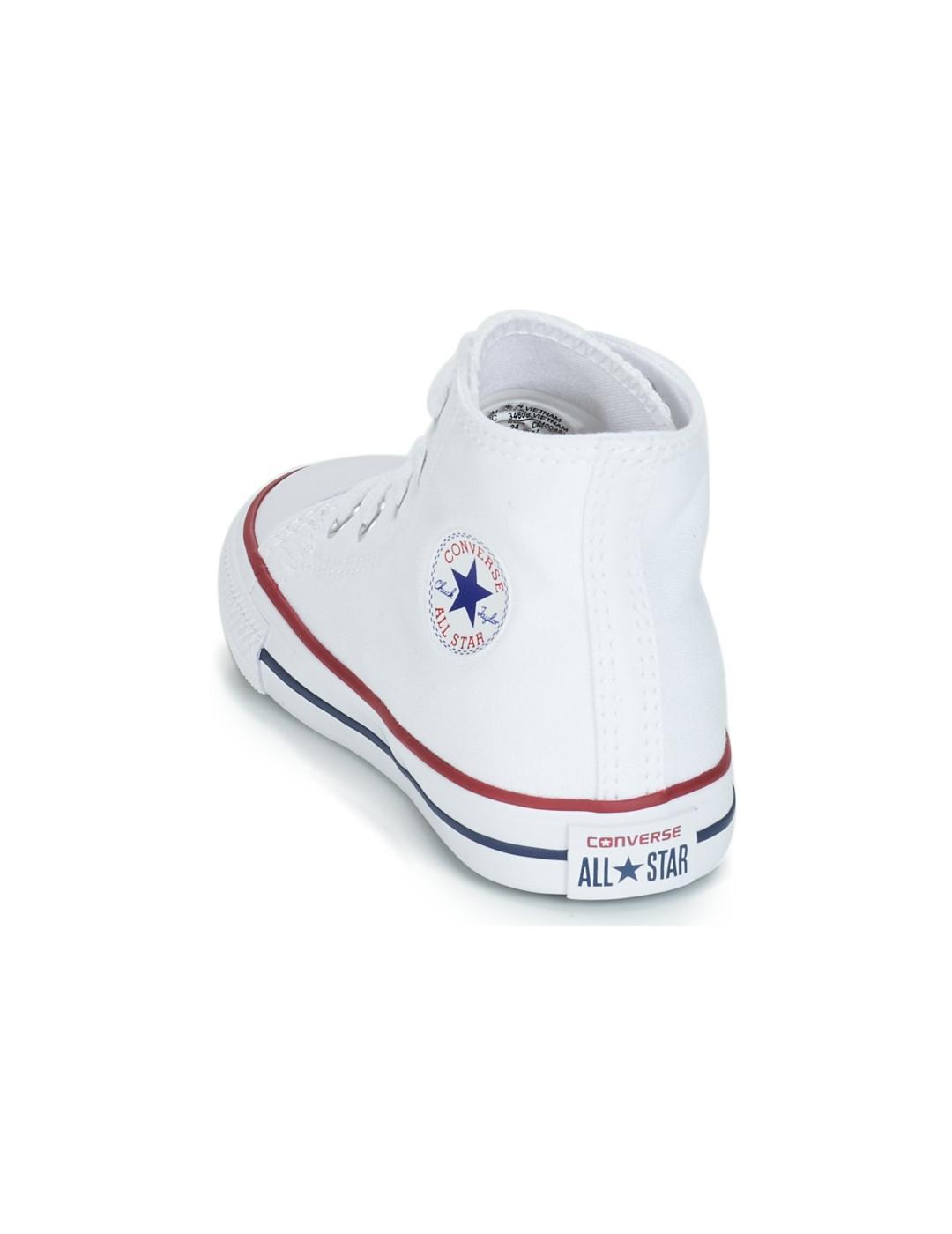 Chaussures Converse All Star Hi Fille Blanc 2/7