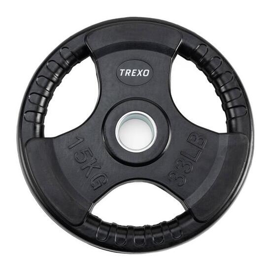 Peso in ghisa con gomma TREXO 15 kg