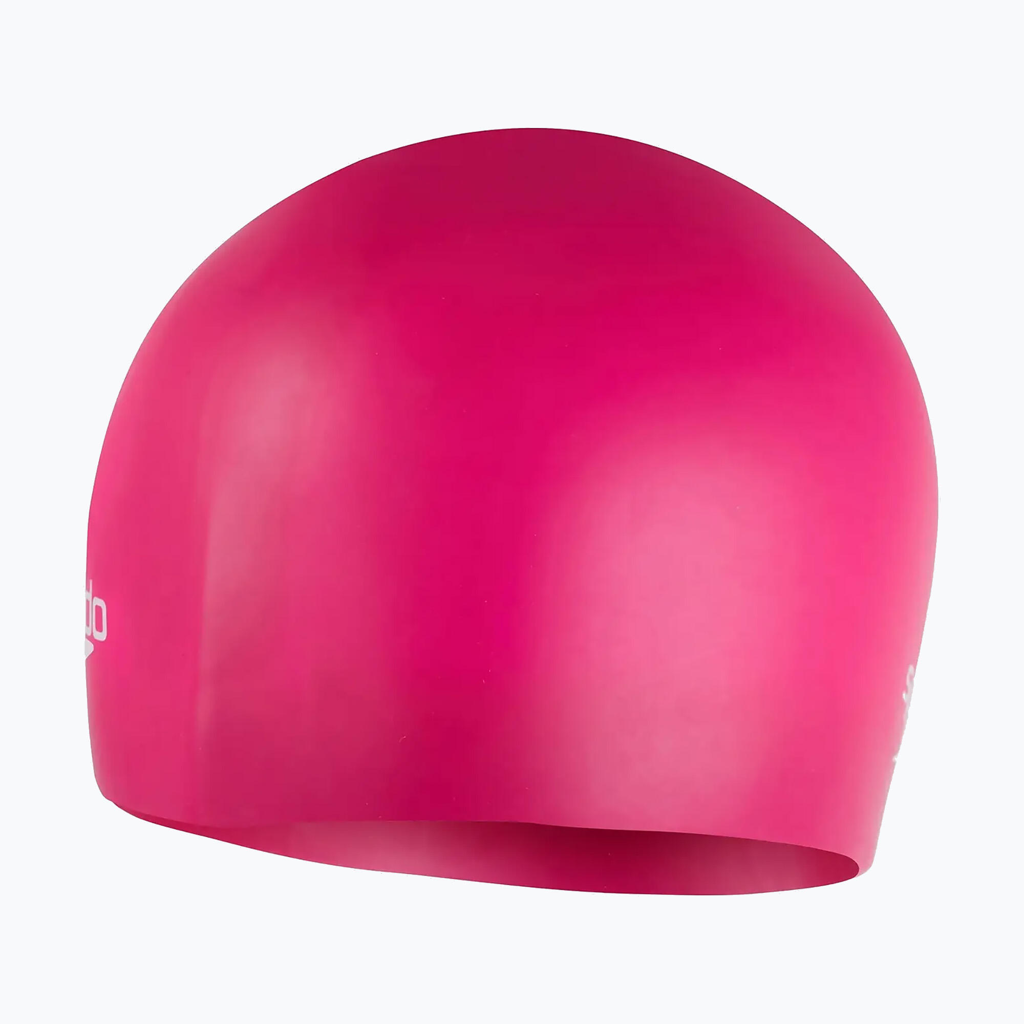 Speedo Plain Moulded Silicone Cap - Electric Pink 3/5