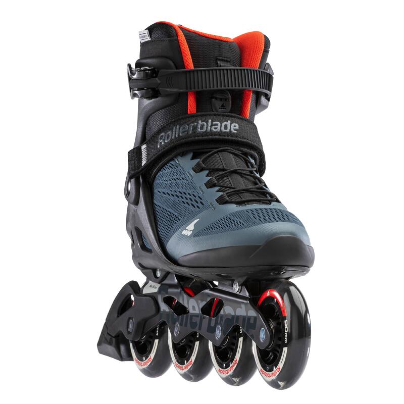 ROLLERBLADE MACROBLADE 90, BLEU ORION/ ORANGE EPICÉ, 47.5