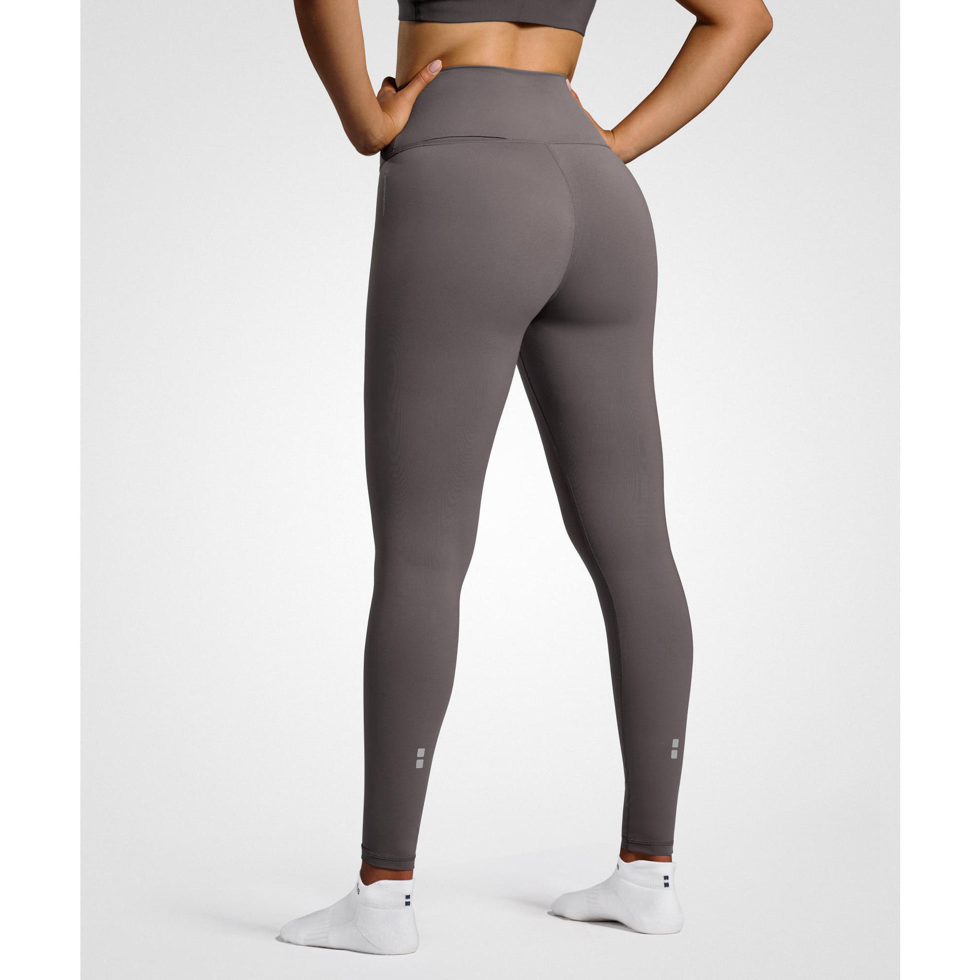 Nordicdots - Legging Tennis Femme Extensible Avec Poche Balle Smart Leggings Foncé - Legging - Gris - 40 M - Decathlon
