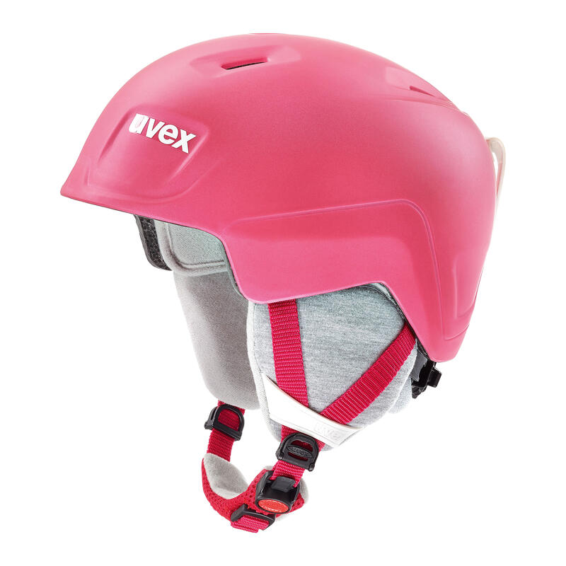 Casque de ski pour enfants UVEX Manic Pro rose mat 51-55 cm