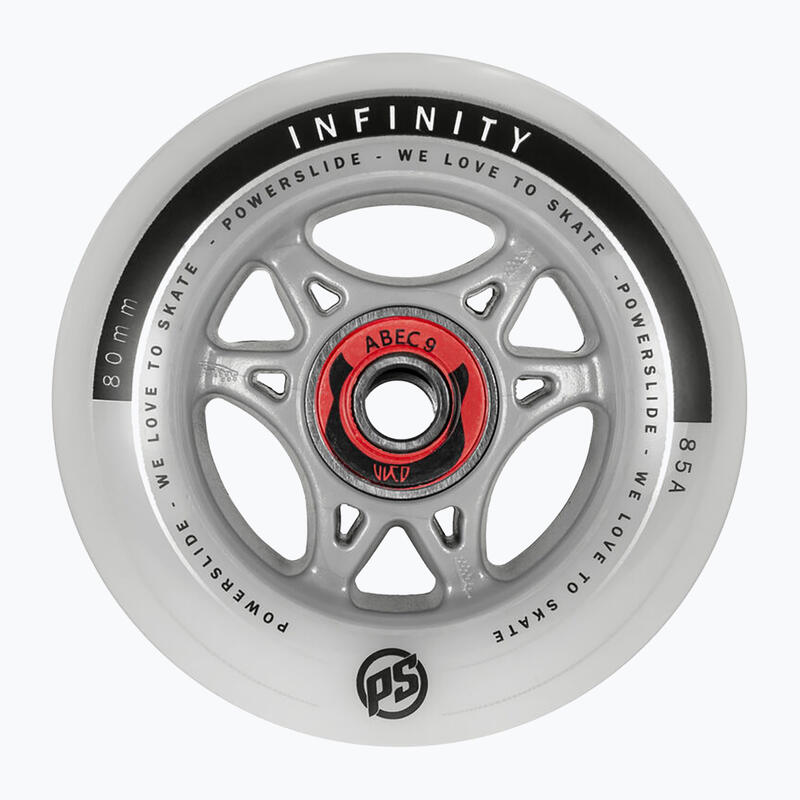 Powerslide Infinity 80 RTR ABEC9/Spacer roues de patins en ligne 4 pcs.