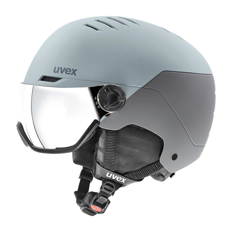 UVEX Wanted Visor skihelm gletsjer/rhino mat/spiegel zilver smoke 54-58 cm