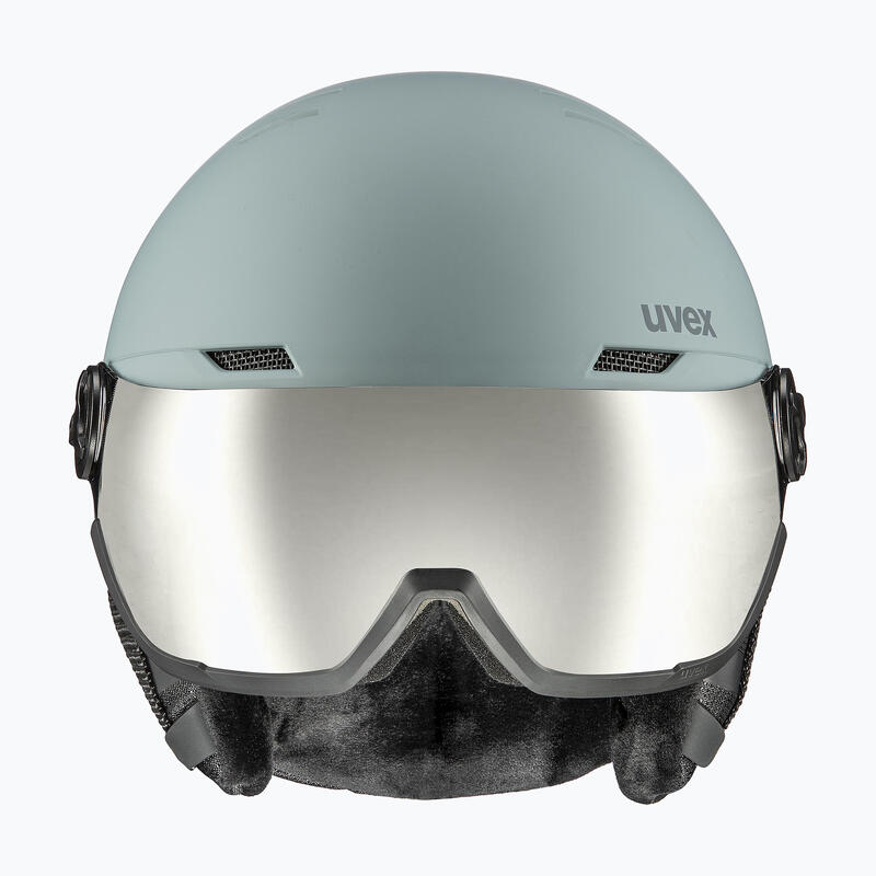 UVEX Wanted Visor skihelm gletsjer/rhino mat/spiegel zilver smoke 54-58 cm