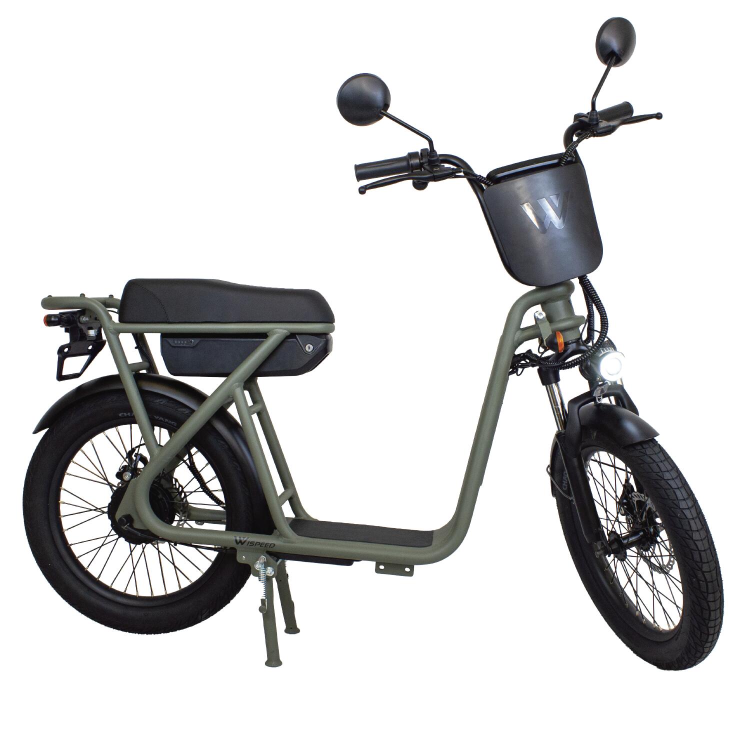 Mini scooter eletrica wispeed cinza