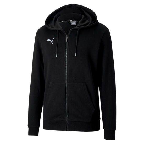 Felpa con cappuccio full zip uomo ( fleece) puma nero