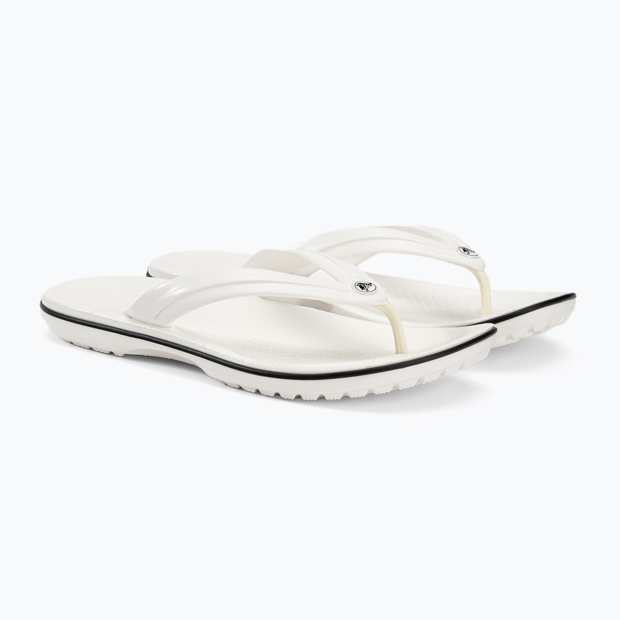 Crocs Crocband sandálias de dedo brancas 4/6