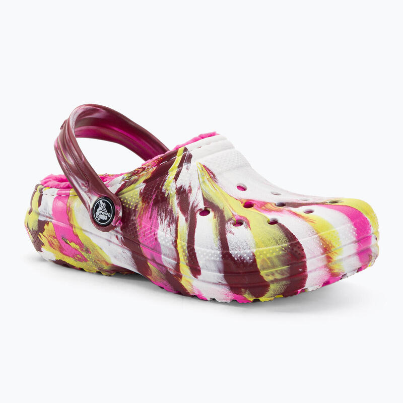 Papuci electrici pentru copii Crocs Classic Lined Marbled Clog