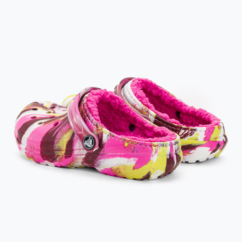 Papuci electrici pentru copii Crocs Classic Lined Marbled Clog