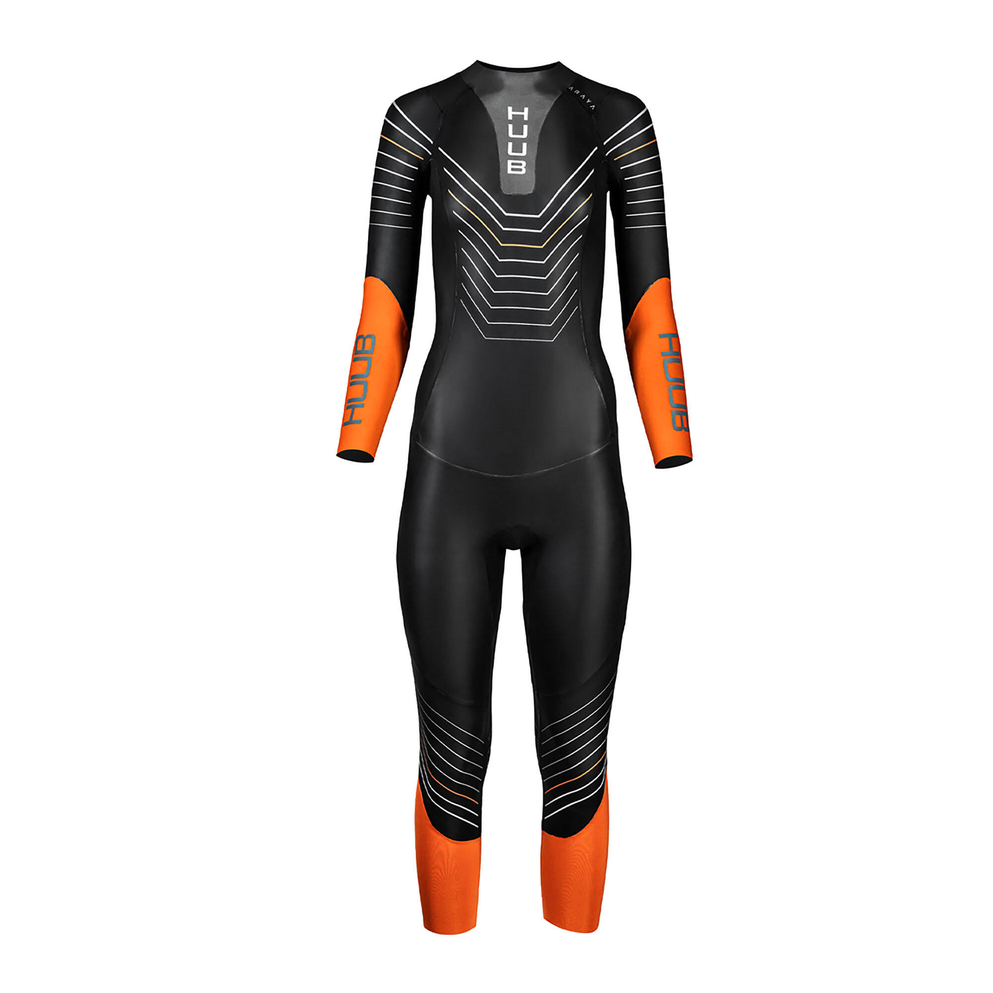Huub - Combinaison De Triathlon Femme Huub Araya 2:4 - Trifonction - Gris|noir|orange - S - Decathlon