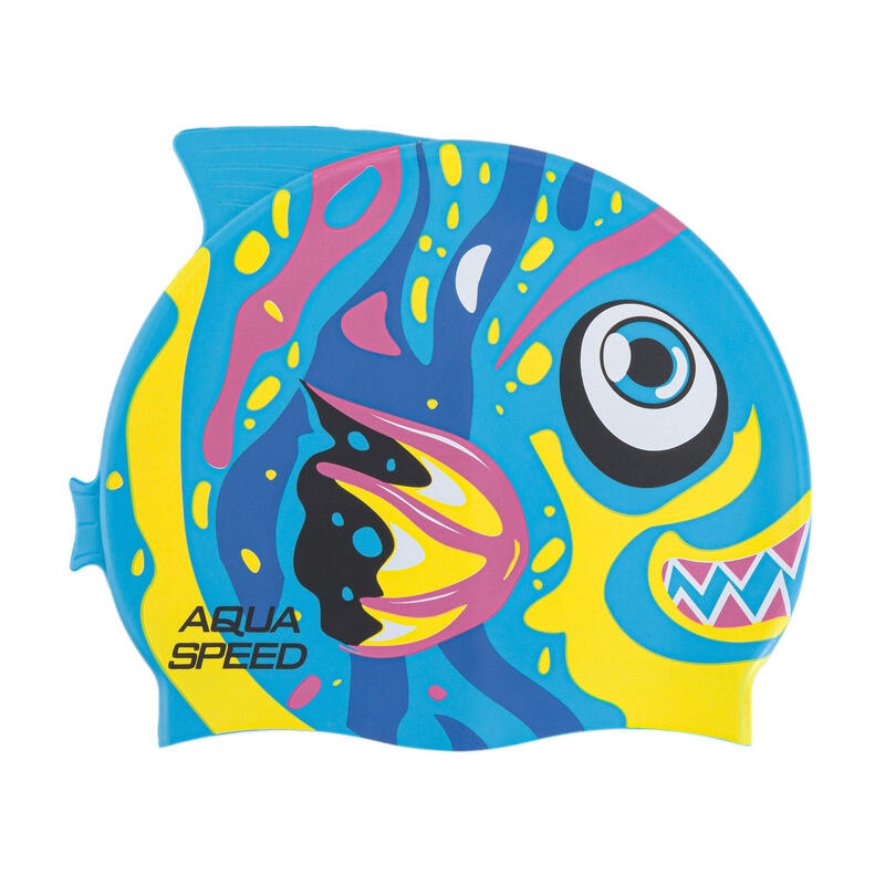 Badmuts AQUA-SPEED Zoo Fish 01 blauw-geel 115 OS