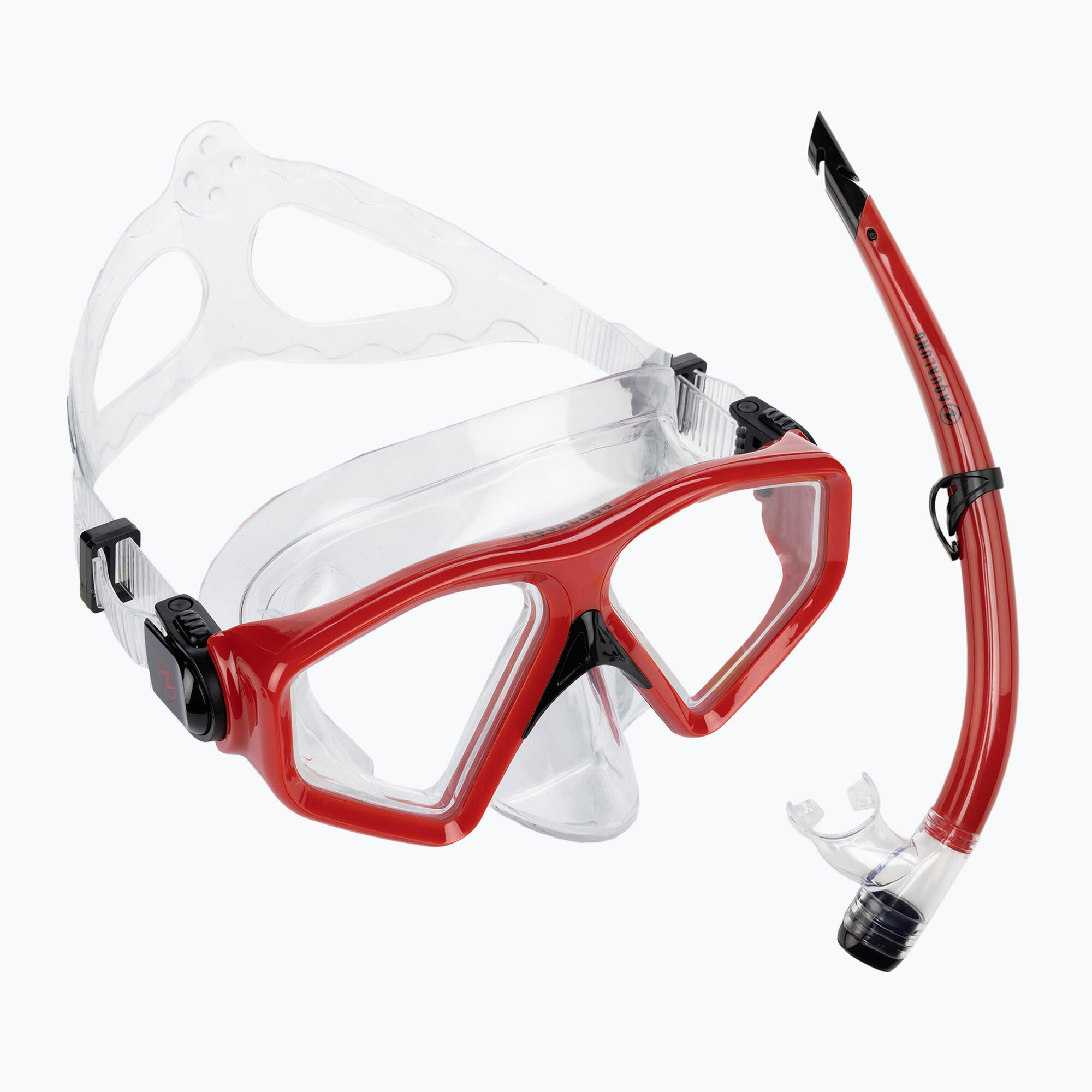 Aqualung - Aqualung Saturn Combo Snorkelling Kit Masque + Tuba - Kit De Snorkeling - Rouge - Taille Unique - Decathlon