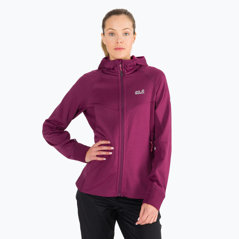 Sudadera de vellón para mujeres Jack Wolfskin Hydro Grid Fleece