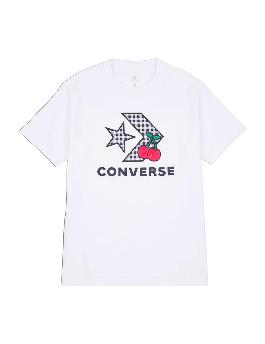 Maillot pour femme Converse cherry star chevron Blanc 1/3