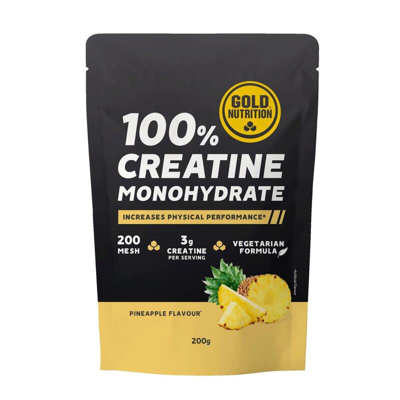 Creatina monohidrata, GoldNutrition, ananas, 200g