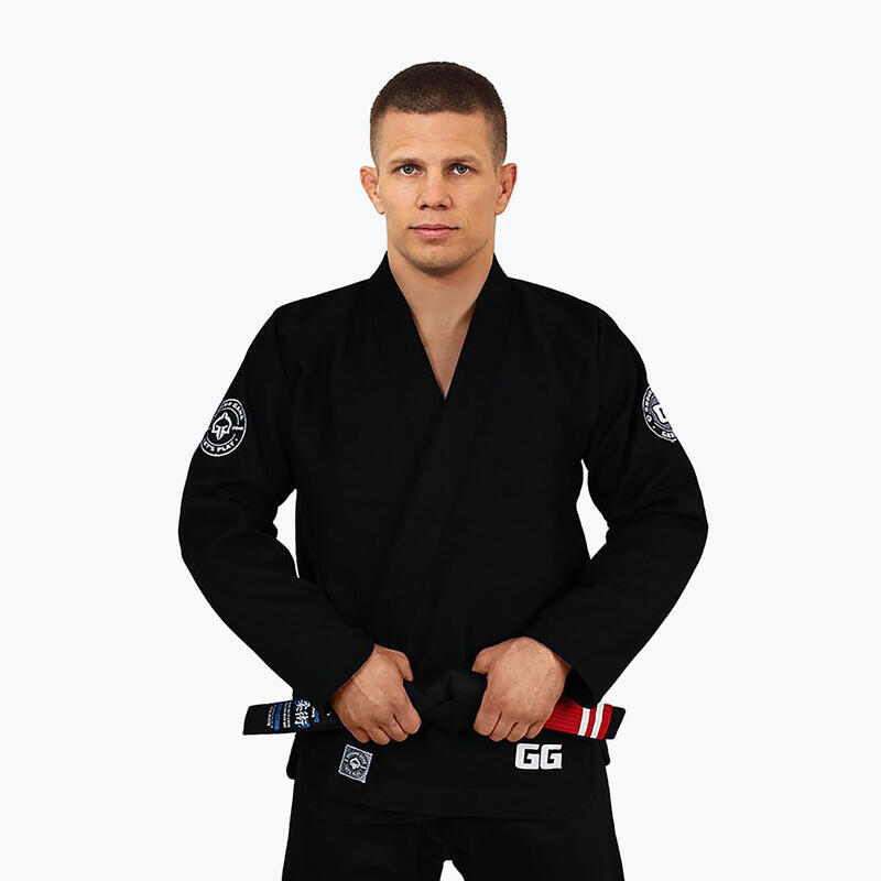 Kimono jiu-jitsu bărbați Model Gamer, negru