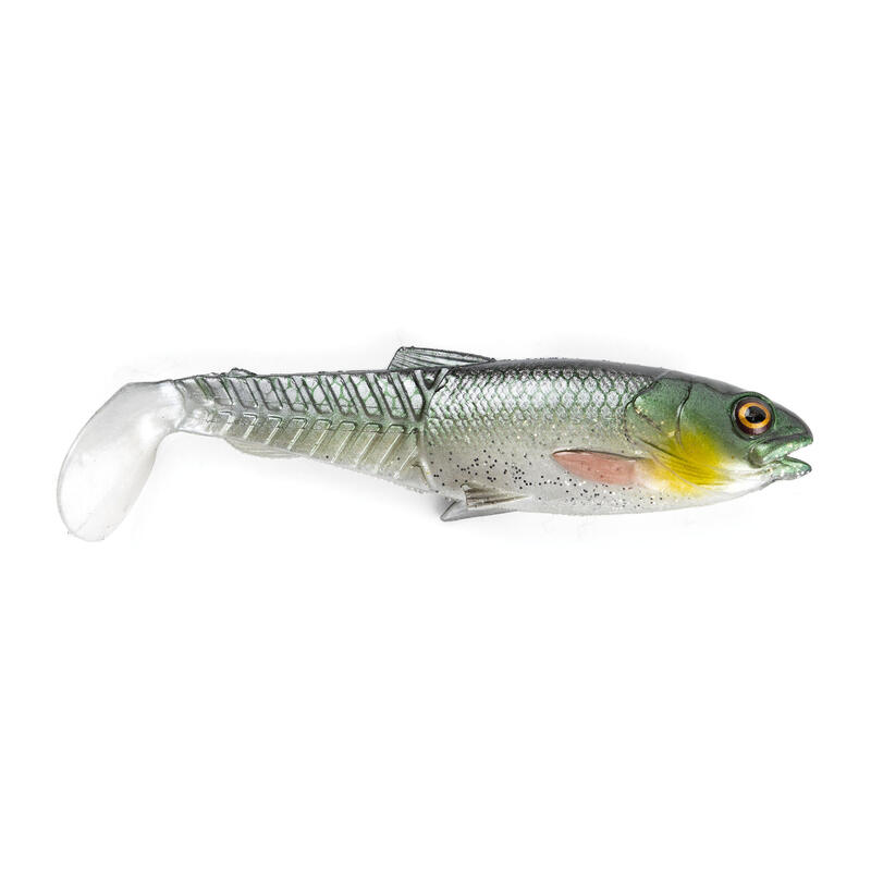 Equipo de goma de goma Savage Canal de 12.5 cm 20g UV de plata verde