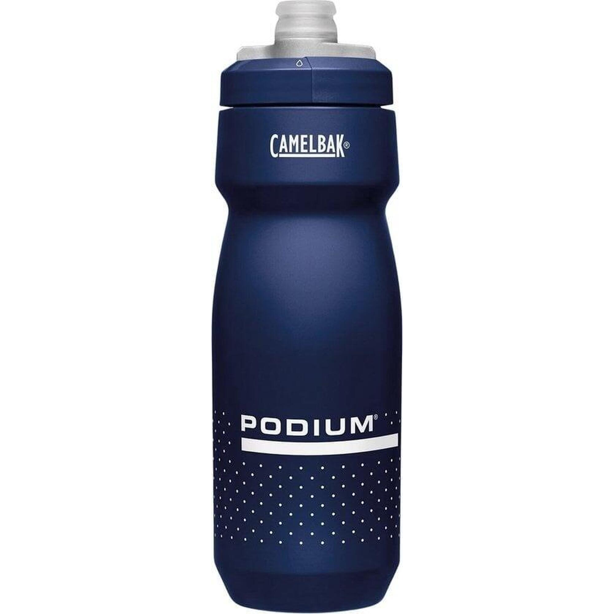 Bidon avec bouchon à vis sans BPA 710ml - Podium bleu foncé/blanc