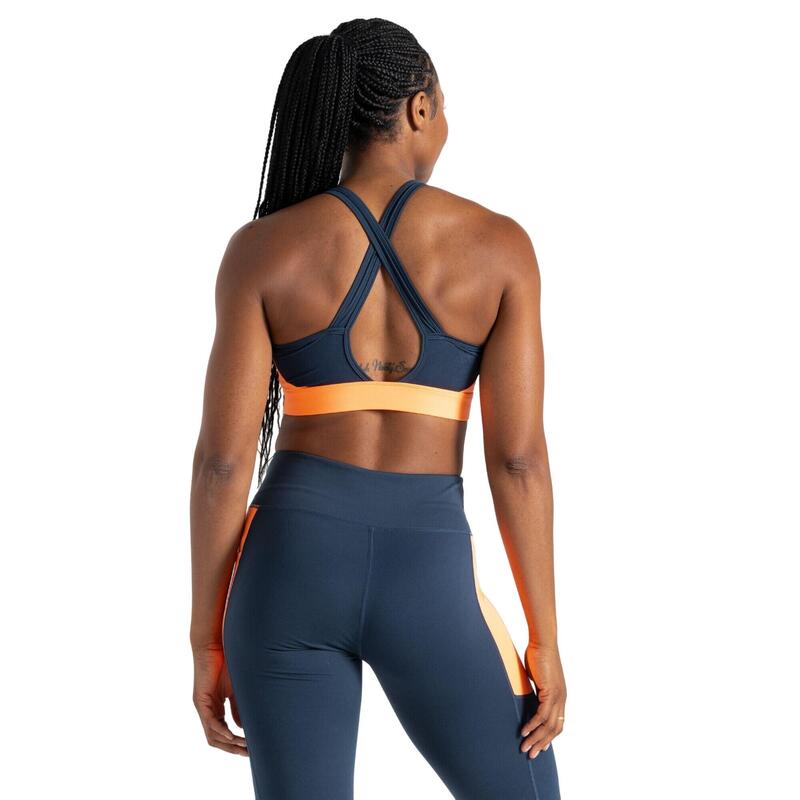 Brassière de sport SWIFT Femme (Denim sombre / Orange)