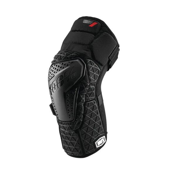 Black padded mountain bike knee guard