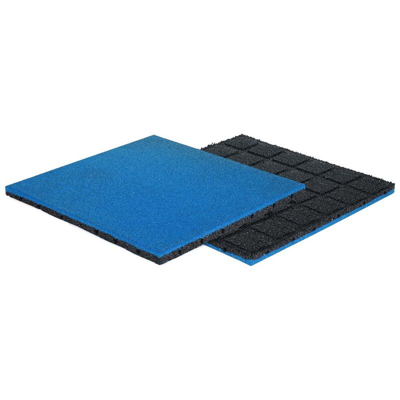 Placă de cauciuc 45mm albastră - 50x50cm - conexiune cu nut și limbă